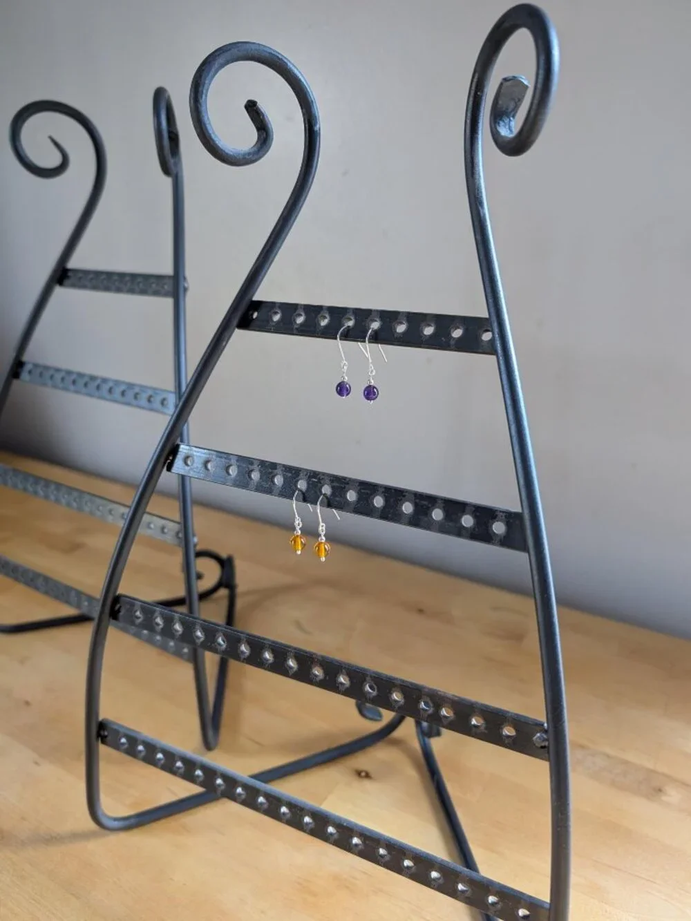 1 Earring Display Wrought Iron - Like New - Rio Grande US Made - Jewelry Stand